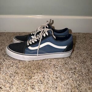 Vans Men's Navy and White Sneakers